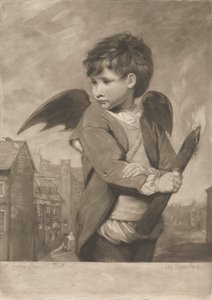 Cupido in de rol van een fakkeldrager
