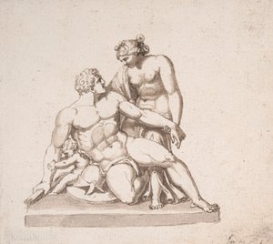Studie van een beeldengroep: Mars, Venus en Cupido door John Deare