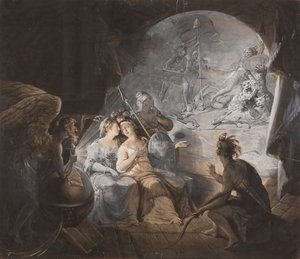 De thee-belasting-storm Het orakel, 1774 door John Dixon