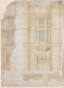 Ontwerp voor erkerraam, Holme Eden door John Dobson