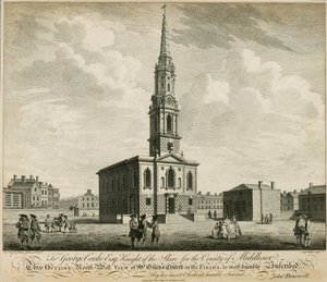 Noordwestelijke aanblik van de St Giles
