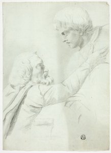 Man en jongen met baard (van Bas-Relief)