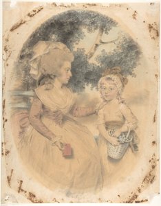 Mevrouw Morgan en haar kind door John Downman