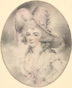Portret van een dame, naar links gericht