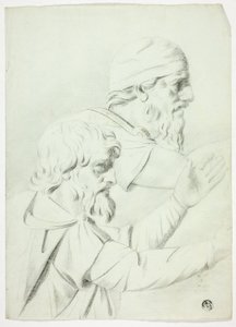 Twee mannen in profiel (uit Bas Relief) door John Downman