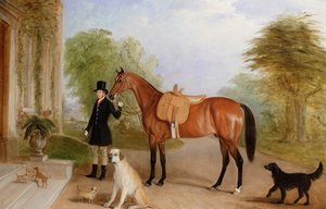 Een Staljongen met een Paard