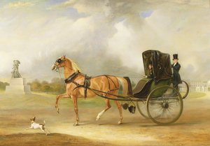 William Massey-Stanley rijdt met zijn cabriolet in Hyde Park, 1833 door John E. Ferneley