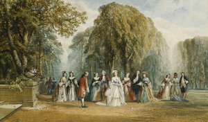 De Introductie: Elegante Figuren in een Tuin, 1870 door John Edmund Buckley