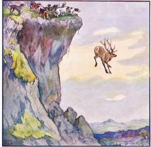 De bok stortte in de afgrond beneden door John Edwin Noble