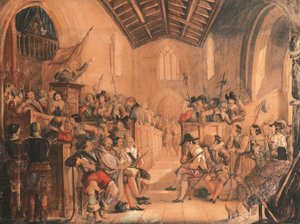Een Roundhead Conventicle: een scène uit 