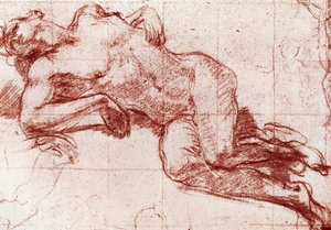 Een studie van een naakt, 1913 door John Everett Millais
