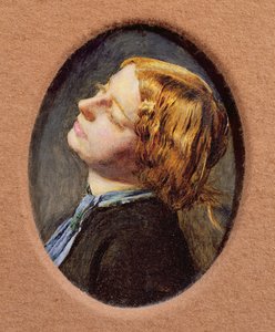 Hoofd van Mariana, studie voor Mariana in de ommuurde hoeve