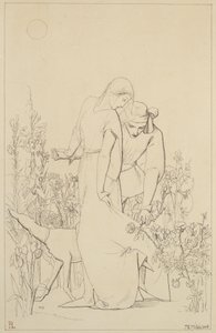 Liefhebbers bij een rozenstruik, 1848 door John Everett Millais