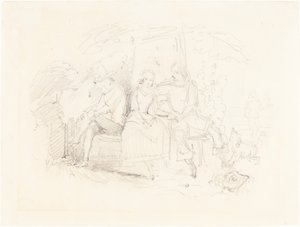 Liefhebbers onder een Boom door John Everett Millais