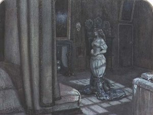 De Vooravond van St. Agnes: Interieur bij Knole nabij Sevenoaks door John Everett Millais