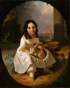 Mary Elizabeth Francis, de dochter van de kunstenaar, ca. 1840 door John F. Francis