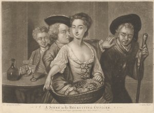 Een Scène in "The Recruiting Officer"