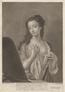 Dame met glas door John Faber the younger