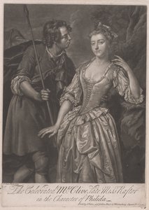 De beroemde mevrouw Clive, voorheen Miss Rafter, in de rol van Philida door John Faber the younger