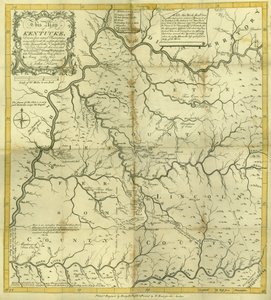 Kaart van Kentucke..., gegraveerd door Henry D. Pursell, gedrukt door T. Rook, Philadelphia, 1784