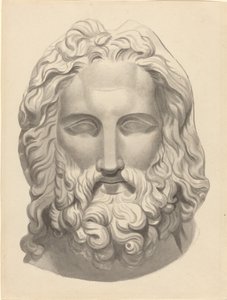 Antiek bebaard hoofd door John Flaxman