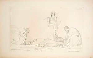 Klytaimnestra en het koor door John Flaxman