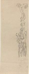 Ontwerp voor een kandelaar die de drie Gratiën voorstelt die de appels van Hesperiden verzamelen door John Flaxman