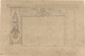 Ontwerp voor de schoorsteenmantel in de troonzaal, Buckingham Palace door John Flaxman