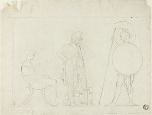 Hector berispt Parijs door John Flaxman