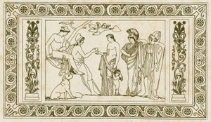 Het oordeel van Parijs (illustratie) door John Flaxman