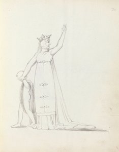 Mevrouw Siddons als Constance met kind door John Flaxman