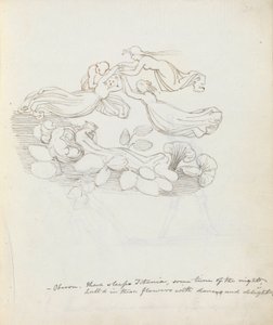 Oberon. Daar slaapt Titania, een deel van de nacht...