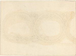 Ornamentele Randontwerp met Gevleugelde Vrouwelijke Figuren door John Flaxman