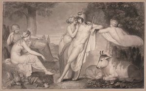Parijs en Oenone, 1791 door John Flaxman