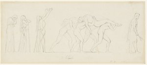 Zeven leiders tegen Thebe door John Flaxman