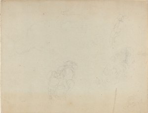 Blad met Studies [recto en verso]
