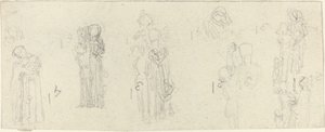 Blad met Studies (recto en verso)
