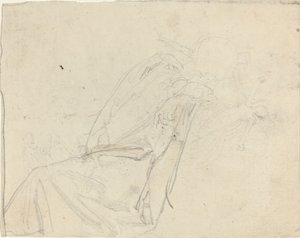 Blad met Studies [recto en verso]