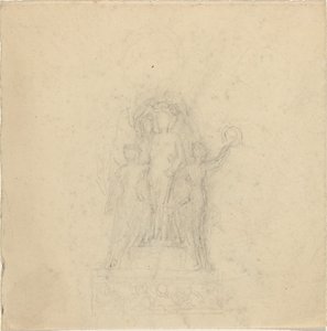 Studies voor een monument met de kroning van een figuur [recto en verso] door John Flaxman