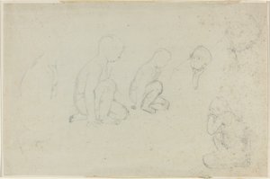 Studies van een Knielende Jongen door John Flaxman