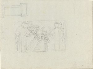Studie voor een monument voor een geestelijke door John Flaxman