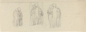 Drie Groepen Figuren (Ouders en Kinderen?) door John Flaxman