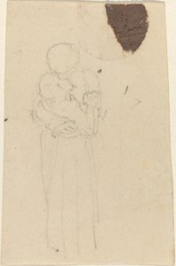 Twee figuren die elkaar omarmen door John Flaxman