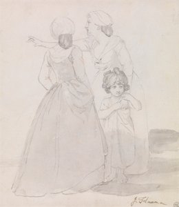 Twee Vrouwen en een Kind door John Flaxman