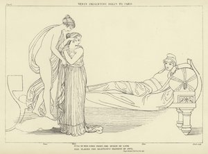 Venus presenteert Helen aan Paris door John Flaxman