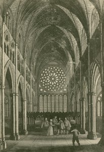 Leonard voorkomt het huwelijk van de graaf van Rochester met Amabel in het koor van Sint-Paulus door John Franklin