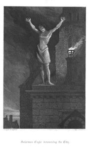 Scène uit Old St Pauls door William Harrison Ainsworth, 1855 door John Franklin