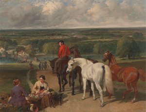 De koninklijke paarden oefenen door John Frederick Herring