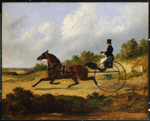 "Vertrouwen", een gig getrokken door een koetsier door John Frederick Herring Senior