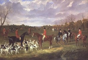De ontmoeting van de East Suffolk Hounds in Chippenham Park